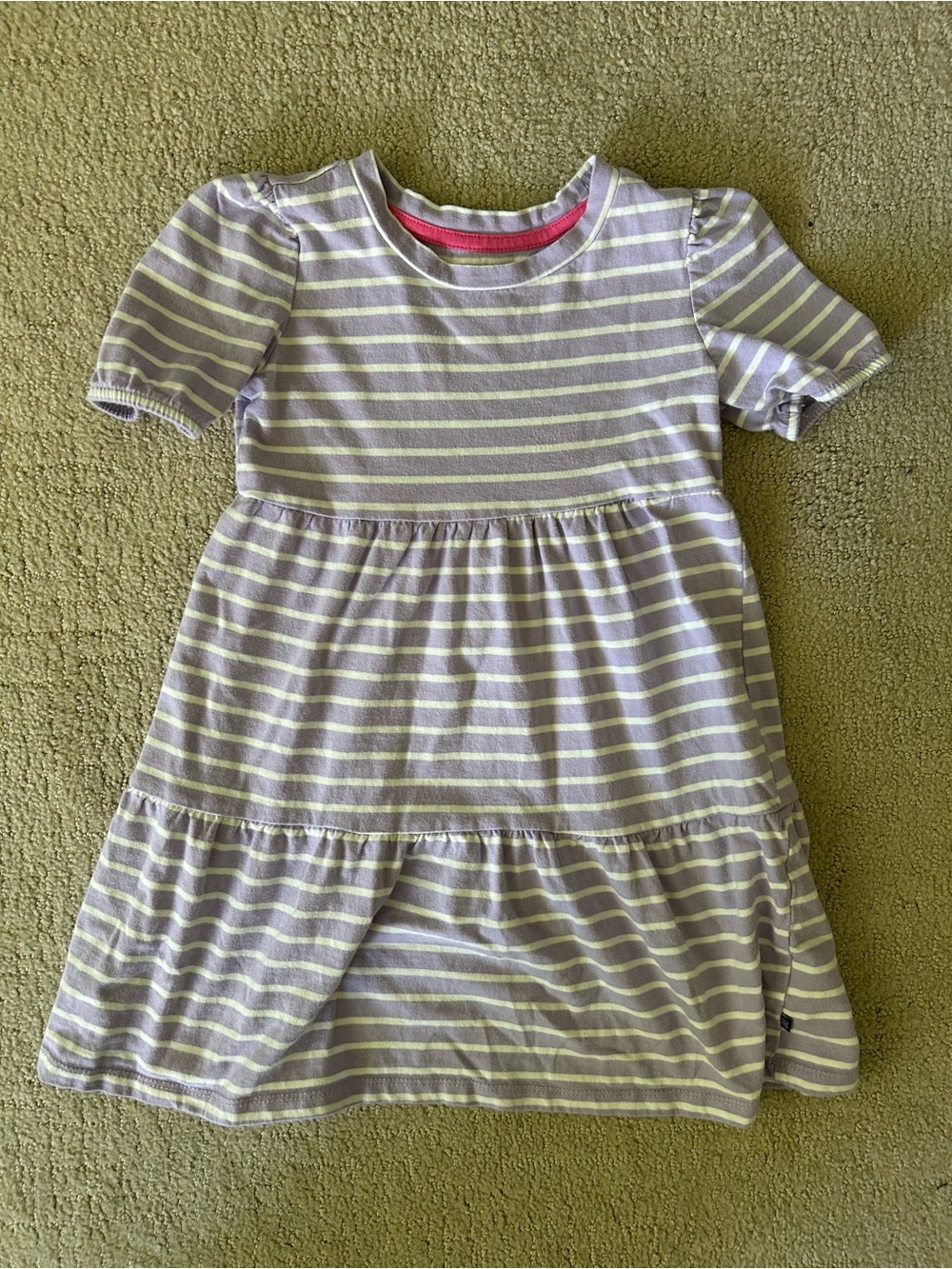 Girls Gap striped spring dress lavender size 5 spring
